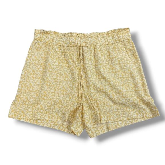 Banana Republic Women’s Yellow Floral Print Drawstring Shorts – Size Small - Picture 1 of 8